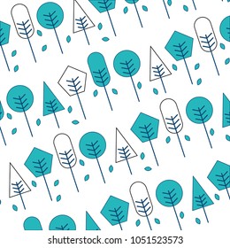 natural trees forest seasonal pattern design