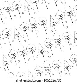 natural trees forest seasonal pattern design