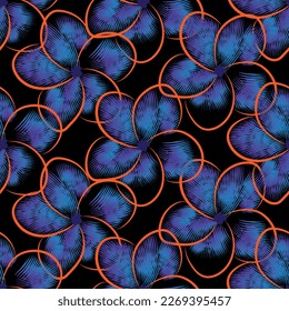 Natural tropical flower as seamless fashion print. Suit for illustration, wallpaper, fabric print.