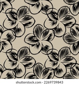 Natural tropical flower as seamless fashion print. Suit for illustration, wallpaper, fabric print.