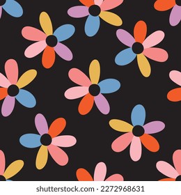 Natural tropical flowers as seamless fashion print. Suit for illustration, wallpaper, fabric print.