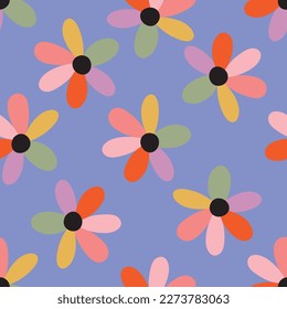 Natural tropical flowers as seamless fashion print. Suit for illustration, wallpaper, fabric print.
