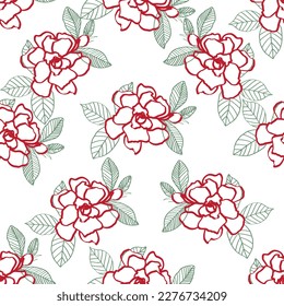 Natural tropical flowers as seamless fashion print. Suit for illustration, wallpaper, fabric print.