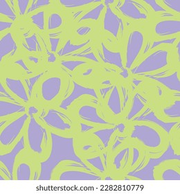 Natural tropical flowers as seamless fashion print. Suit for illustration, wallpaper, fabric print.