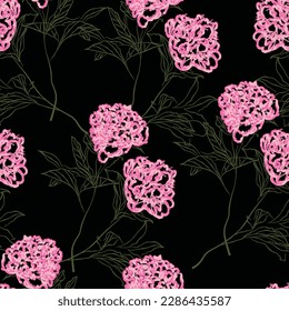 Natural tropical flowers as seamless fashion print. Suit for illustration, wallpaper, fabric print.