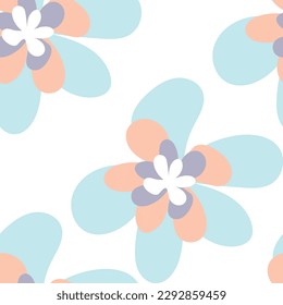 Natural tropical flowers as seamless fashion print. Suit for illustration, wallpaper, fabric print.
