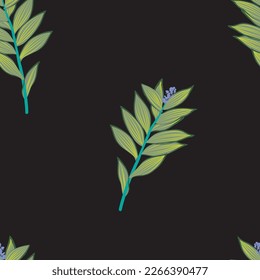 Natural tropical jungle as fashion print. Suit for illustration, wallpaper, fabric print.