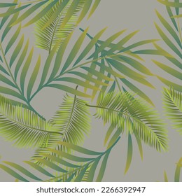 Natural tropical jungle as fashion print. Suit for illustration, wallpaper, fabric print.