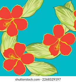Natural tropical jungle as fashion print. Suit for illustration, wallpaper, fabric print.
