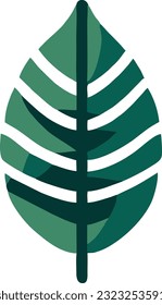 Natural tropical leaf icon, Nature leaf pattern design, Vector illustration 42