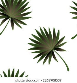 Natural tropical leaf as seamless fashion print. Suit for illustration, wallpaper, fabric print.