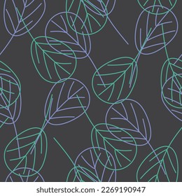 Natural tropical leaf as seamless fashion print. Suit for illustration, wallpaper, fabric print.