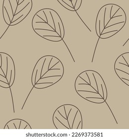 Natural tropical leaf as seamless fashion print. Suit for illustration, wallpaper, fabric print.
