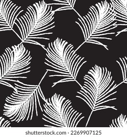 Natural tropical leaf as seamless fashion print. Suit for illustration, wallpaper, fabric print.