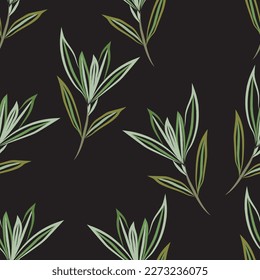 Natural tropical leaf as seamless fashion print. Suit for illustration, wallpaper, fabric print.