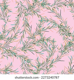 Natural tropical leaf as seamless fashion print. Suit for illustration, wallpaper, fabric print.