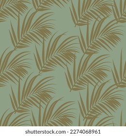 Natural tropical leaf as seamless fashion print. Suit for illustration, wallpaper, fabric print.