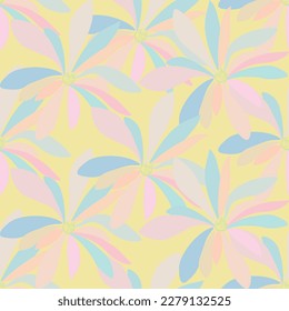 Natural tropical leaf as seamless fashion print. Suit for illustration, wallpaper, fabric print.