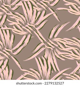 Natural tropical leaf as seamless fashion print. Suit for illustration, wallpaper, fabric print.