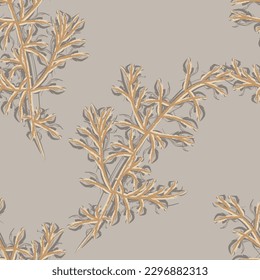 Natural tropical leaf as seamless fashion print. Suit for illustration, wallpaper, fabric print.