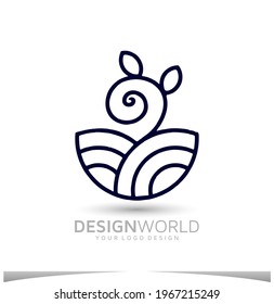 Natural Underground vector logo design template.