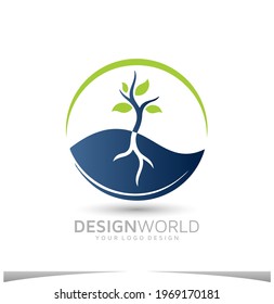 Natural Underground vector logo design template.