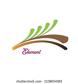 Logotipo natural y único con diseño de elementos