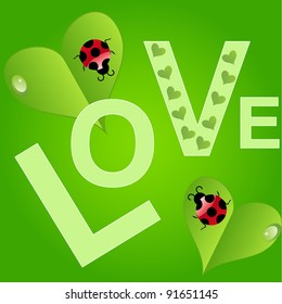Natural Valentines Day background. Vector illustration.