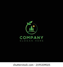 Diseño de logotipo de arte vectorial natural