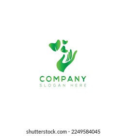 Natural vector art logo design 