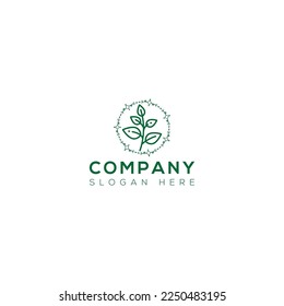diseño de logotipo de arte vectorial natural
