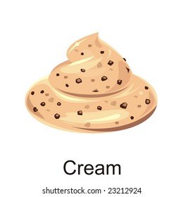 Natural Vector cream illustration isolated object