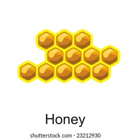 Natural Vector honey illustration isolated object