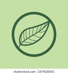 icono del vector natural, diseño de hierbas simple.