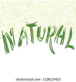 Natural. Vector illustration