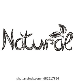 Natural. Vector illustration.
