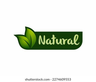 Natural Vector illustration, food design. Handwritten lettering for natural, Vector elements for labels, logos, badges, stickers or icons. Calligraphic and typographic natural text