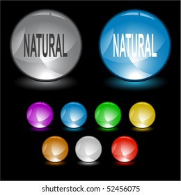 Natural. Vector interface element.