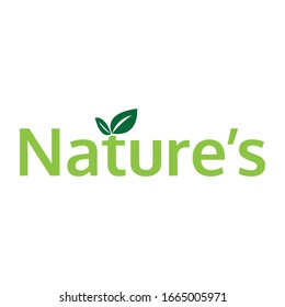 Natural vector logo design concept