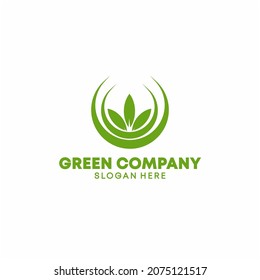 natural vector logo suitable for industrial herbs and so on