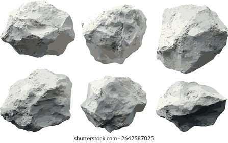 Natural vector rock shapes, concrete textures, rough stone formations, abstract concrete patterns, stone surface, realistic rock shapes, textured stone designs, rugged natural rock
