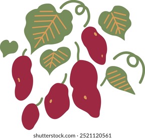 Natural vegetal batata doce ícone ilustração