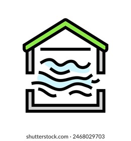 Vector de color de ventilación natural. signo de ventilación natural. ilustración de símbolo aislado