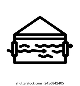 Vector de línea de ventilación natural. signo de ventilación natural. símbolo de contorno aislado ilustración negra
