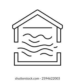 natural ventilation line icon vector. natural ventilation sign. isolated contour symbol black illustration