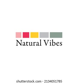 Natural vibes typography slogan for t shirt printing, tee graphic design. 