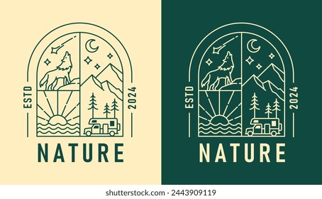 natural view in the form of a window illustration