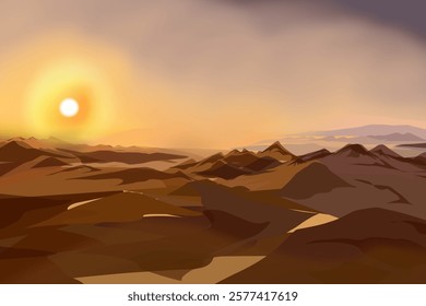 natural view of sunset over the mountains