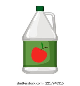 Natural Vinegar Bottle Cartoon. Natural Vinegar Bottle Sign. Isolated Symbol Vector Illustration