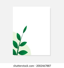 Natural wall art vector. Image of green leaves with abstract illustration shapes. Abstract Plant Art design for print, cover, wallpaper, minimal wall art and natural. Vector illustration.
